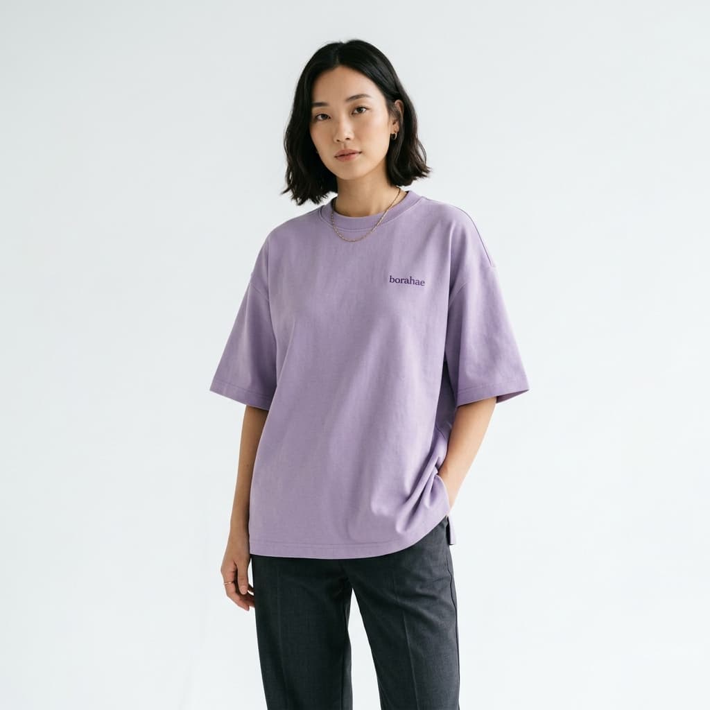 Women's Boxy Lavender Tee